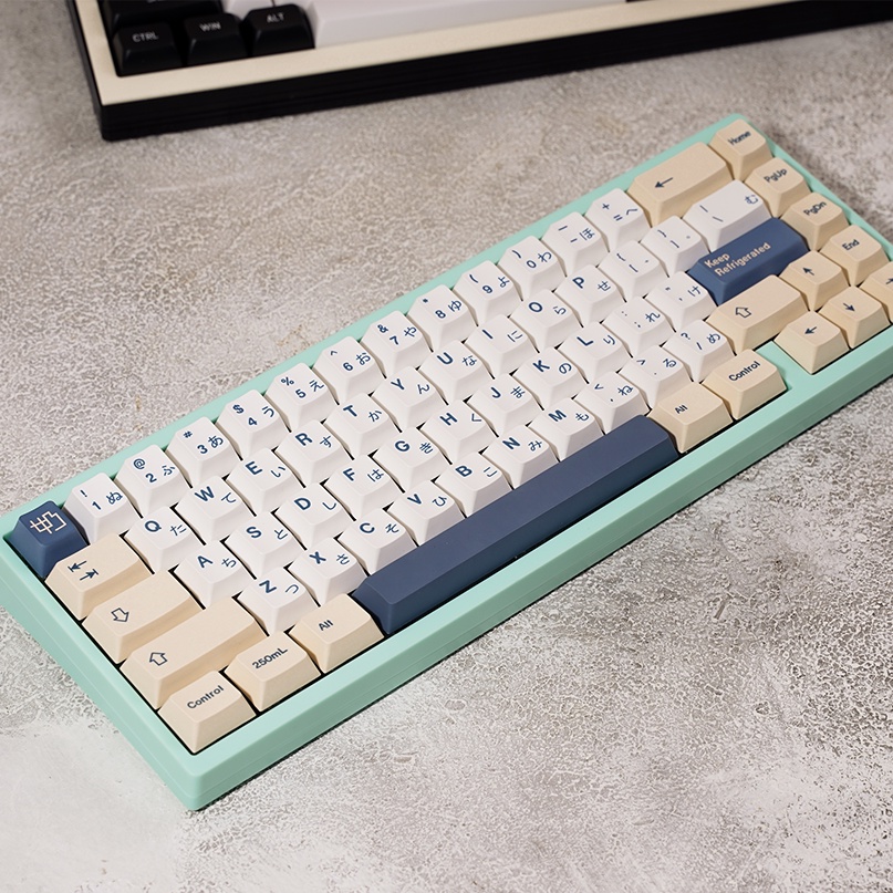 Keycaps Soy Milk PBT DYE SUB Cherry Profile Keycap Putih White For Mechanical Keyboard