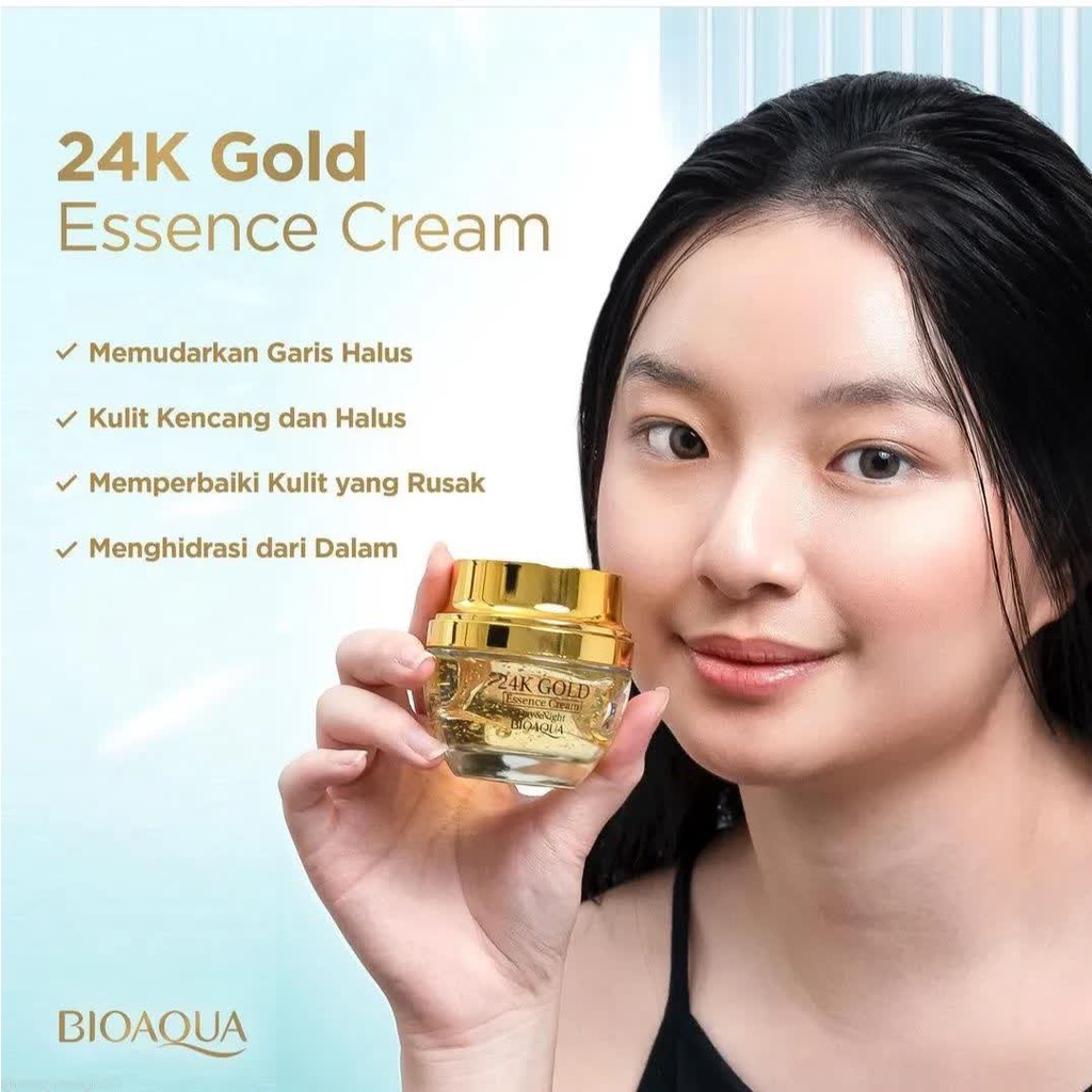 BIOAQUA 24K GOLD ESSENCE CREAM BPOM SKINCARE 24K GOLD BIOAQUA ORIGINAL GEL CREAM GOLD BIOAQUA