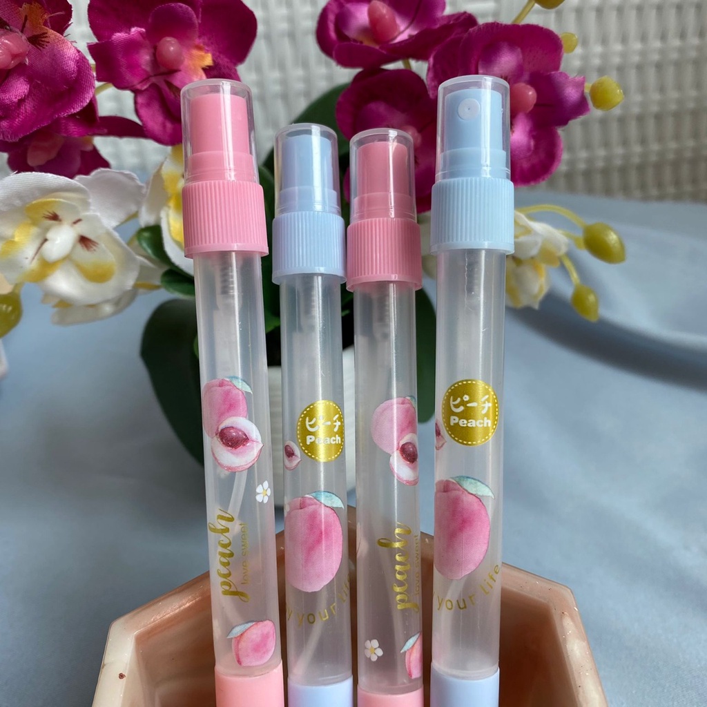 PEN PARFUME FULL BODY MODEL PEACH FRUITS CANTIK READY 2 WARNA TERMURAH PULPEN PARFUM BUAH PEACH UNIK LUCU TINTA GEL WARNA HITAM IMPORT QUALITY