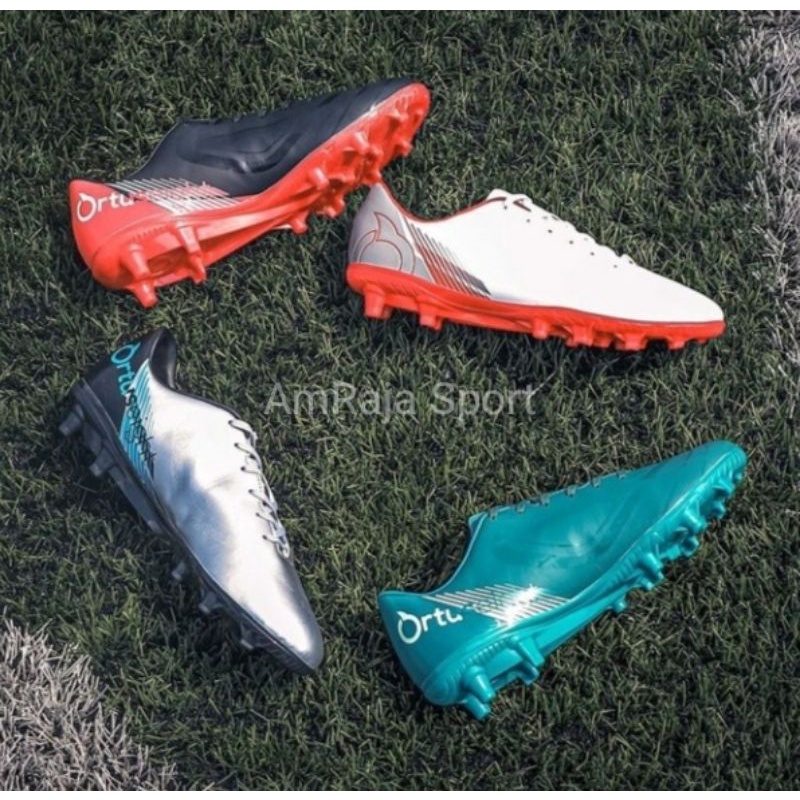 Sepatu Sepakbola Bola Ortuseight Ortus Vulcan FG Original Silver Hitam Hijau Putih