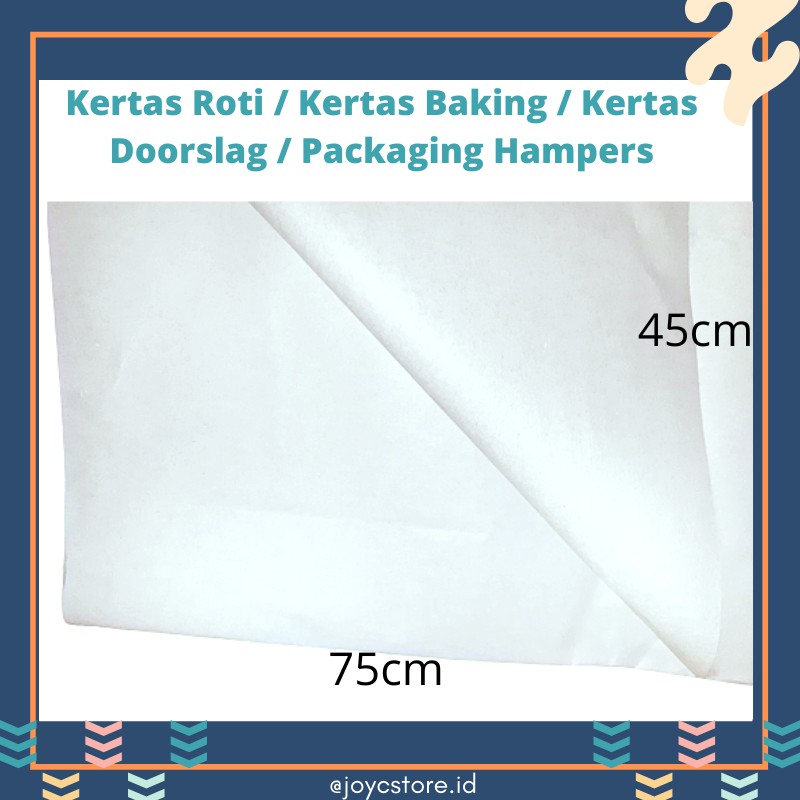 

Kertas Packaging 75x45cm / Kertas Bungkus /Kertas Doorslag /Kertas Baking /Kertas Bungkus /Kertas Hampers /Bungkus Kemasan / Kertas Tisu