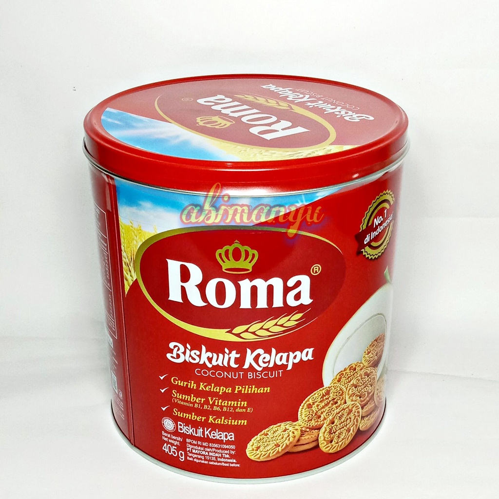 Roma Biskuit Kelapa Kaleng 405gr