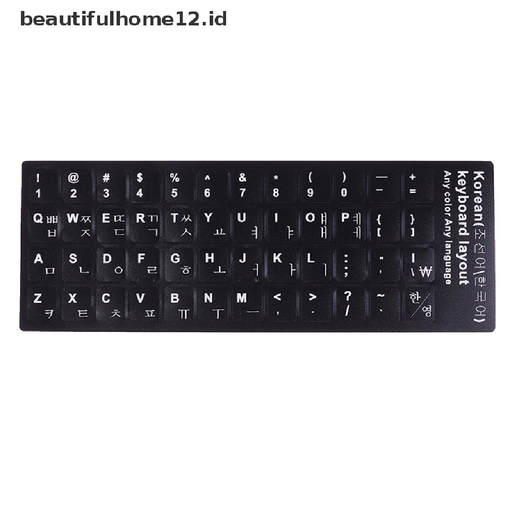 【beautifulhome12.id】 1Pc Korean KEYBOARD STICKER Printed Keyboard Protective Stickers .