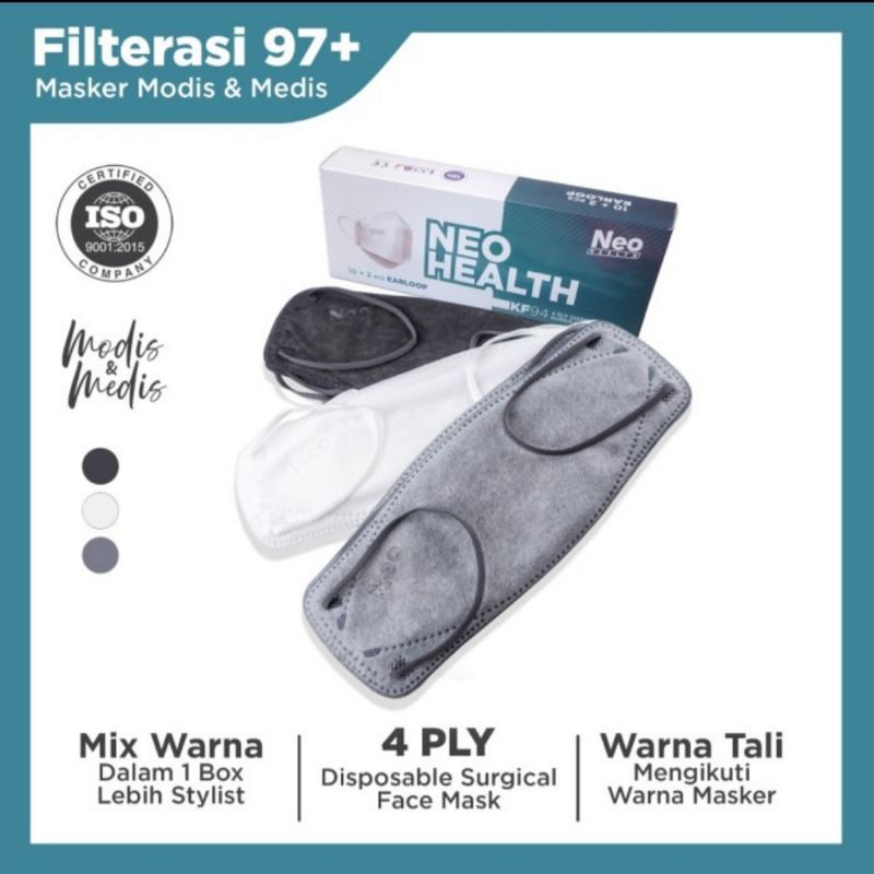 Masker neo kf94 monochrome 4ply