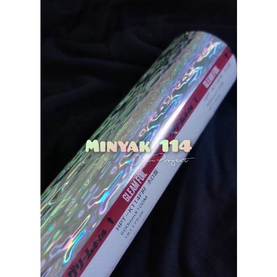 HOT STAMPING FOIL / HOLOGRAM FOIL / HOLOGRAPHIC FOIL MOTIF MINYAK 114 GLEAM JEPANG ORI