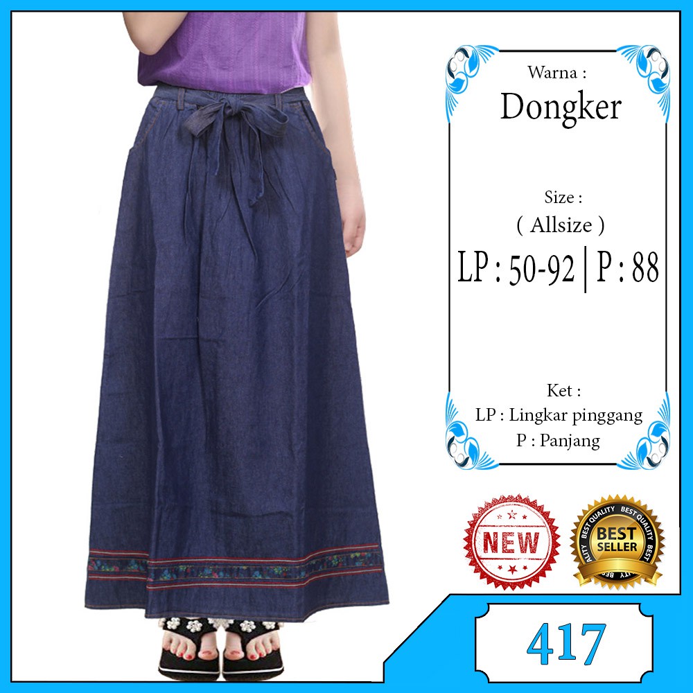 Rok Jeans Anak / Rok Anak / Rok Panjang Anak