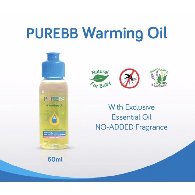 Pure baby warming oil 60 ml ( menghangatkan bayi dan anti nyamuk )