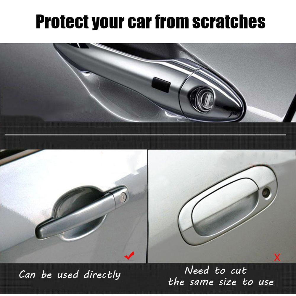 Suyo 8Pcs Handle Pintu Mobil Auto Universal Transparan Cover Pelindung Film