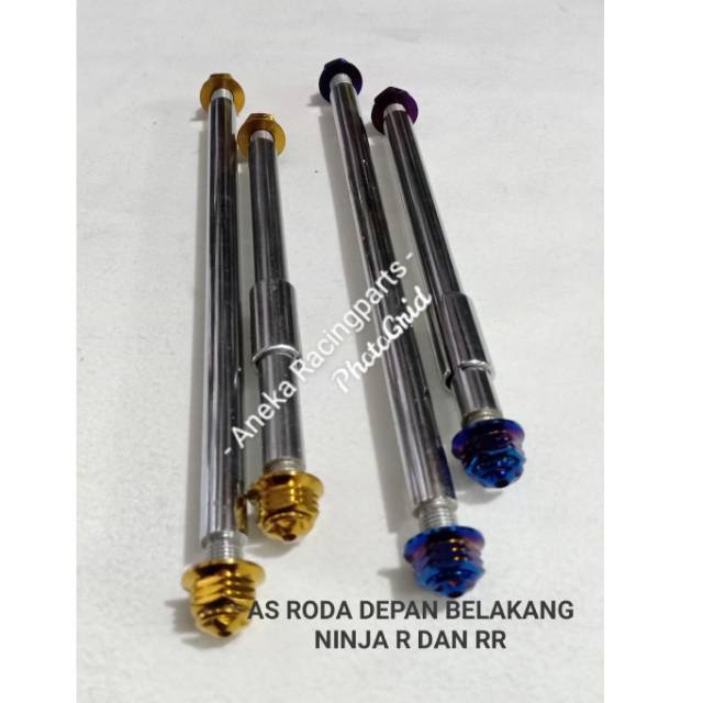 As roda ninja r rr probolt depan belakang ready gold dan blue / as roda probolt ninja 150