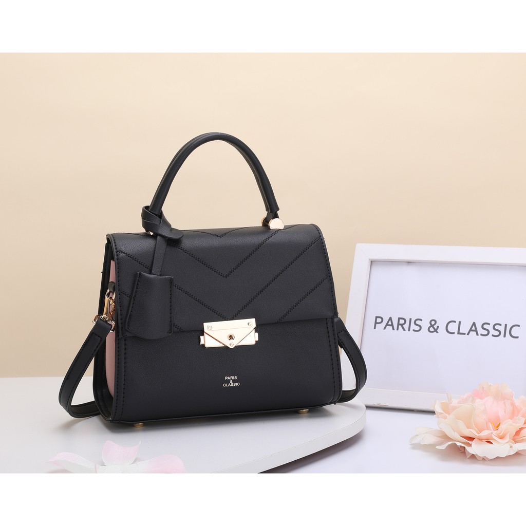 Paris Classic Tas Wanita Import Branded Original Terbaru Handbag Selempang Wanita Top Handle Bag Tas Fashion Wanita Import [PC 20352]