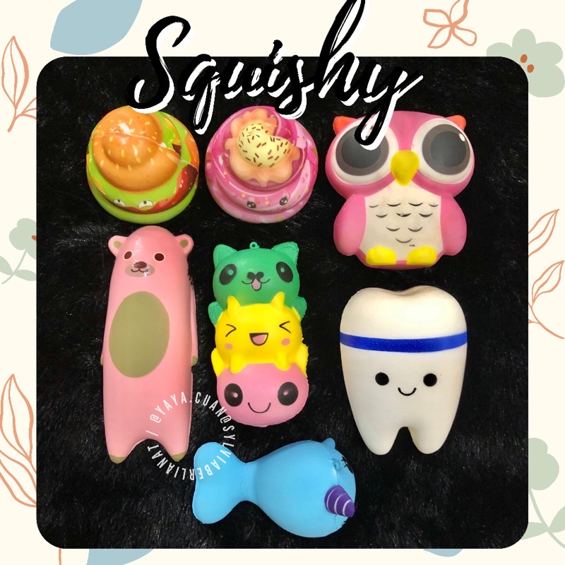 FLASHSALE Squishy Mainan Anak Licensed Common Unicorn BTS LOL BT21 Yummibear Ibloom Cutie Creative