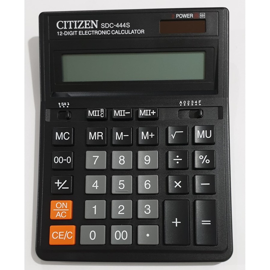 Kalkulator Citizen SDC-444S 12 Digit Calculator Meja Office Kantor - Hitam