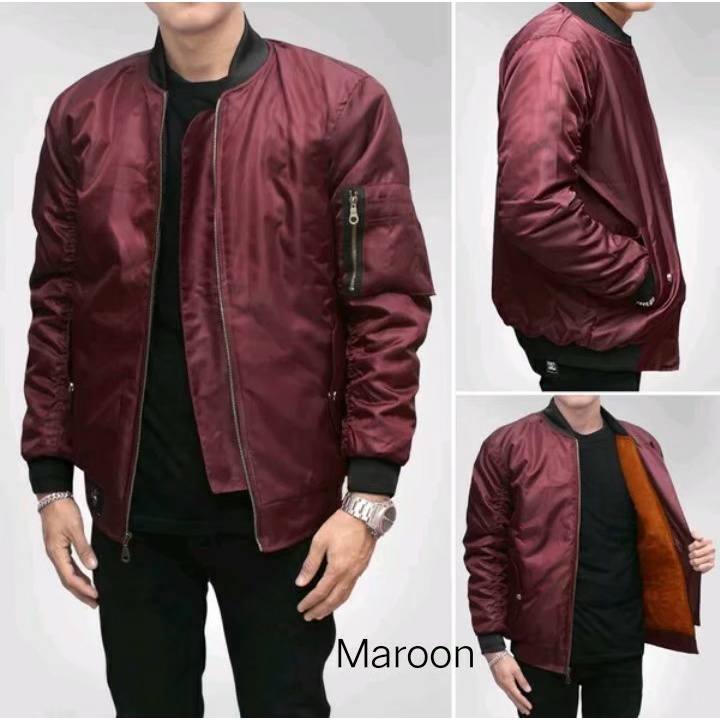 Jaket Bomber Pria Polos Jumbo Big Size Original