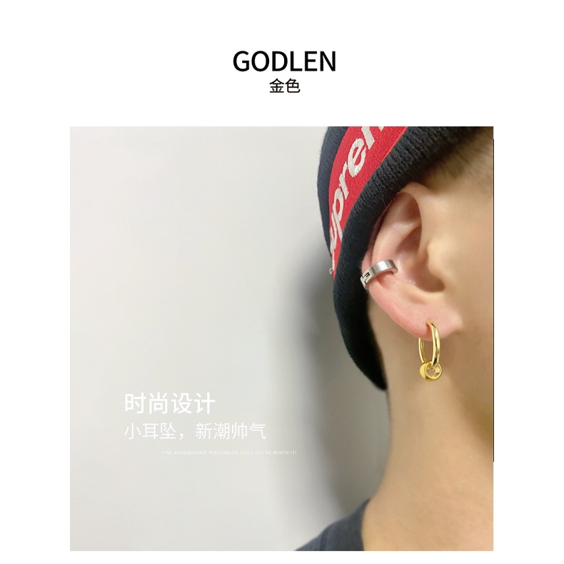 Single Korean Temperament Bundy Earrings Personality Hip Hop Earring for Men and Women