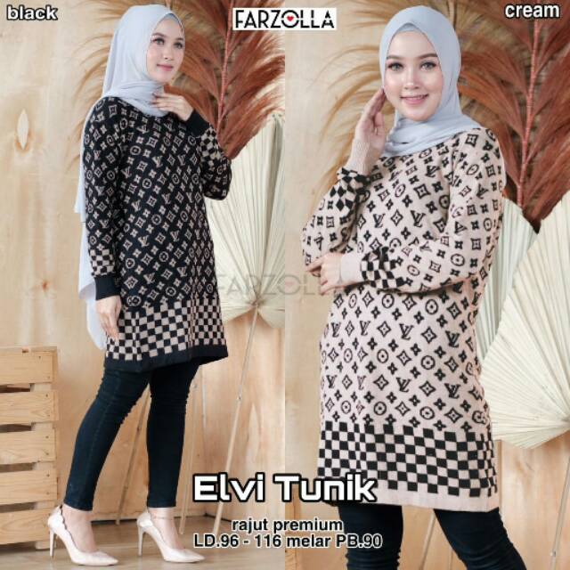 Tunik rajut import ELVI ori FARZOLLA