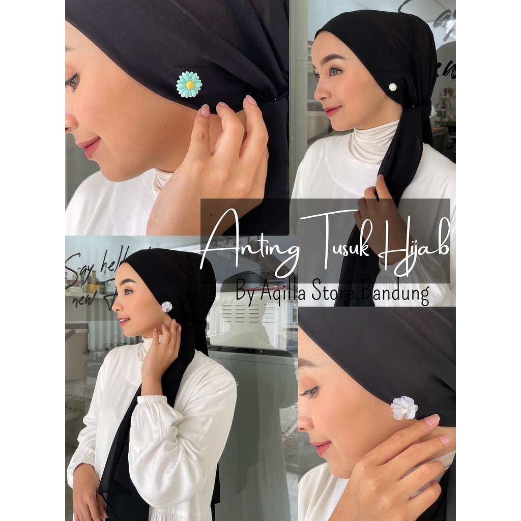 Anting Tusuk Hijab / Anting Tusuk Bunga / Anting Tusuk Character / Anting Wanita