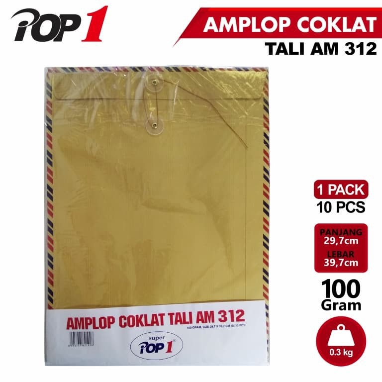 

AMPLOP KRAFT AM+TALI @10 POP 1 - 312 / AMPLOP TALI