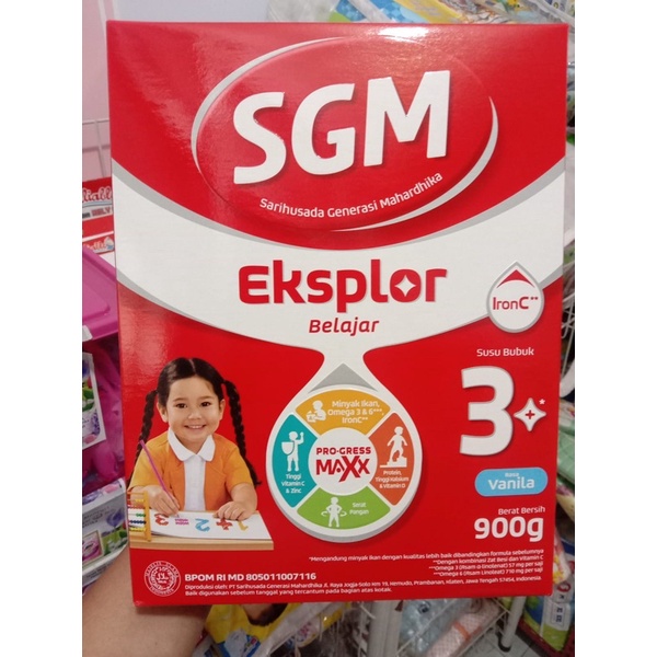 

SGM Eksplor 3Plus Progressmaxx 900gr Vanila/Madu/Coklat