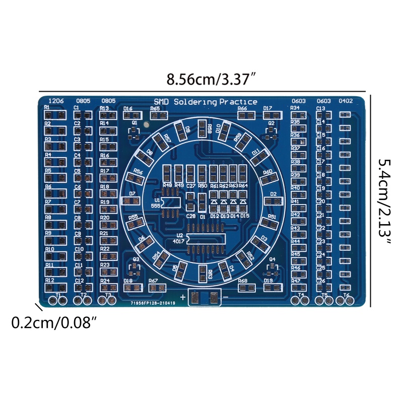 Btsg Papan Latihan Solder Eksperimen Listrik Berputar Kedip Komponen LED