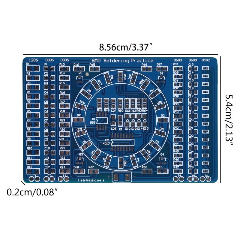 Btsg Papan Latihan Solder Eksperimen Listrik Berputar Kedip Komponen LED