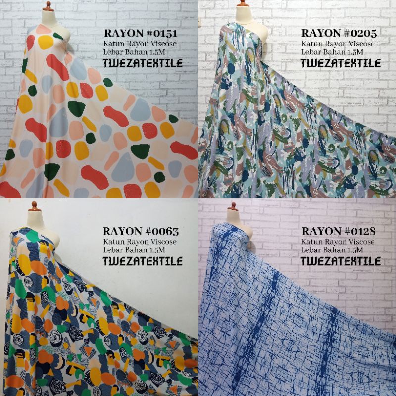 Kain Katun Rayon Motif Viscose Premium Uniqlo Bahan Pajamas Daily Harga 0 5 Meter Shopee Indonesia