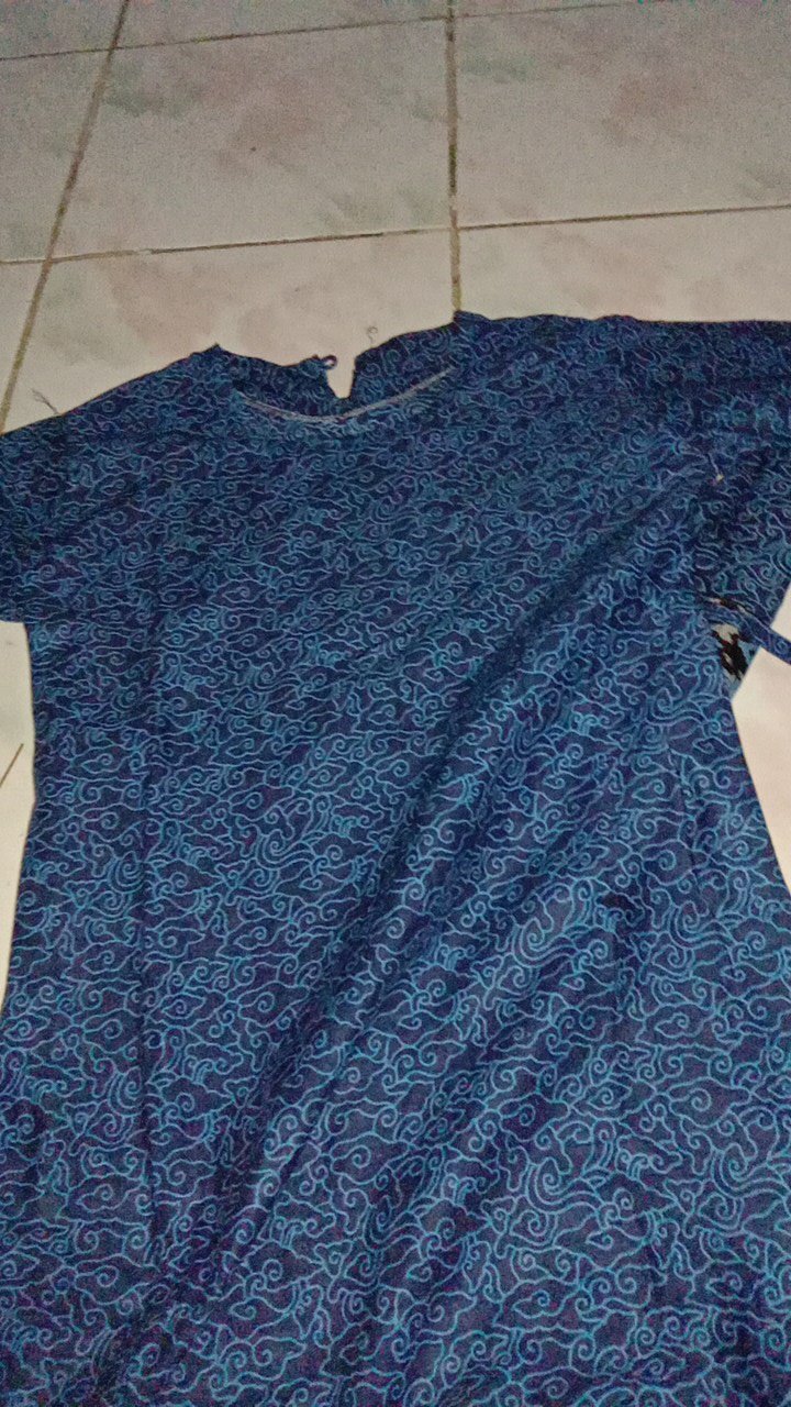 Baju Couple Keluarga Batik Kondangan Motif Mega Mendung Biru By Kangen Batik Pekalongan