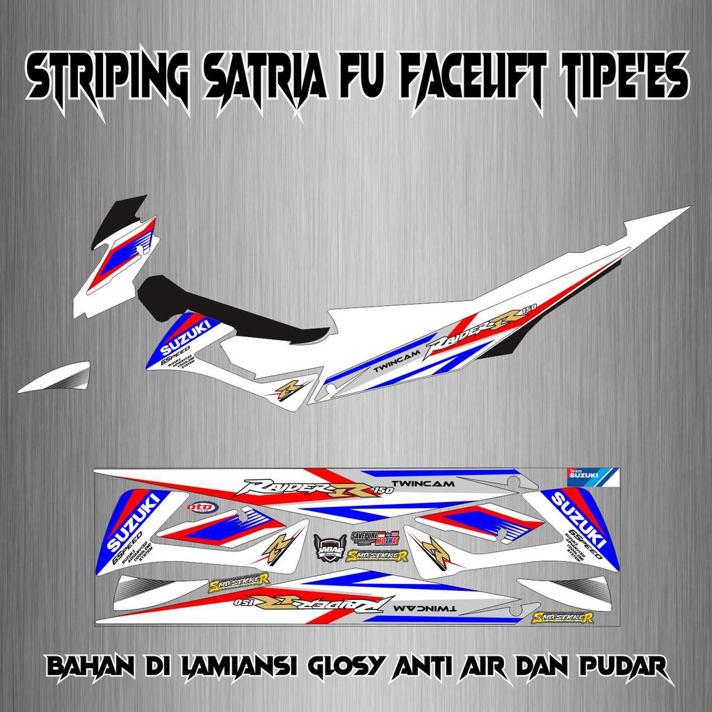 STRIPING STICKER VARIAS SATRIA FU FACELIFT TIPE'S THAILAND