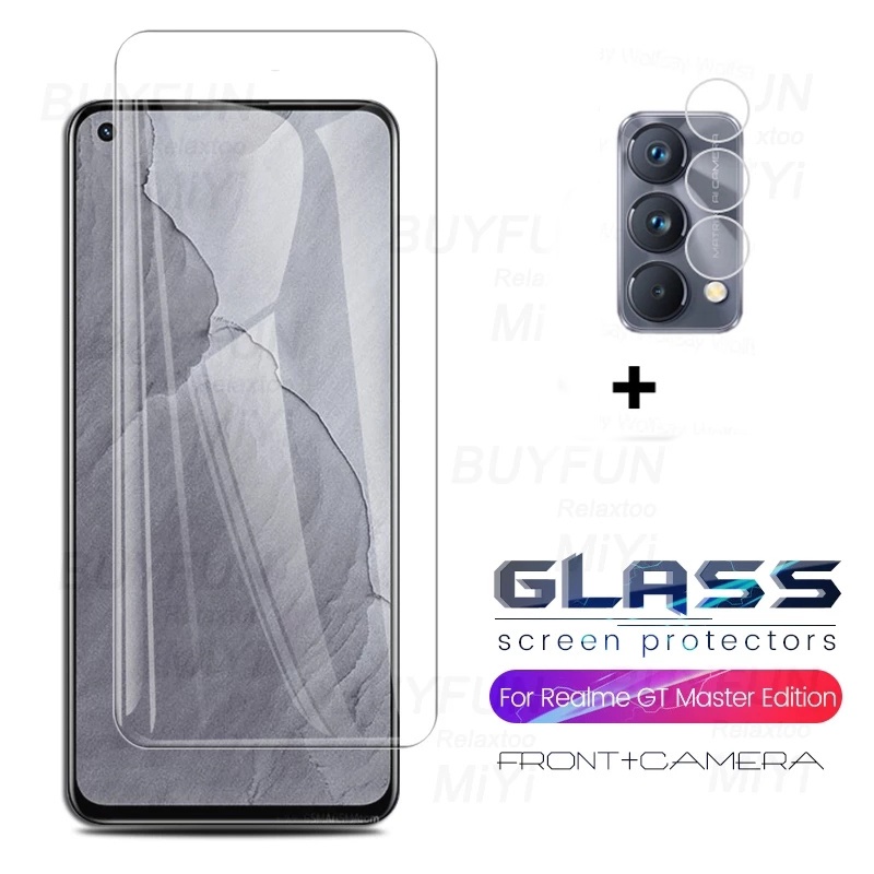 Pelindung Layar Tempered Glass Realme GT Master Paket 2 in 1