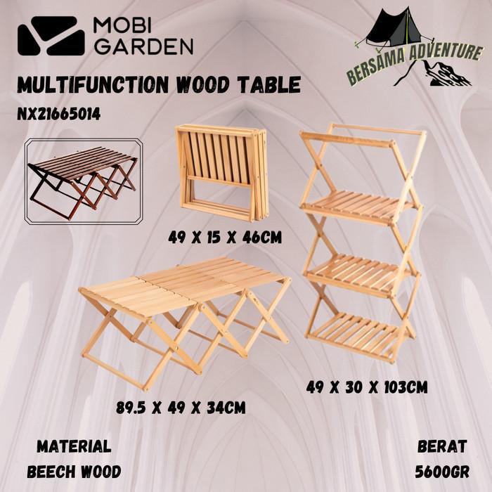 Jual Meja Lipat Camping Mobi Garden Multifunction Wood Table Nx