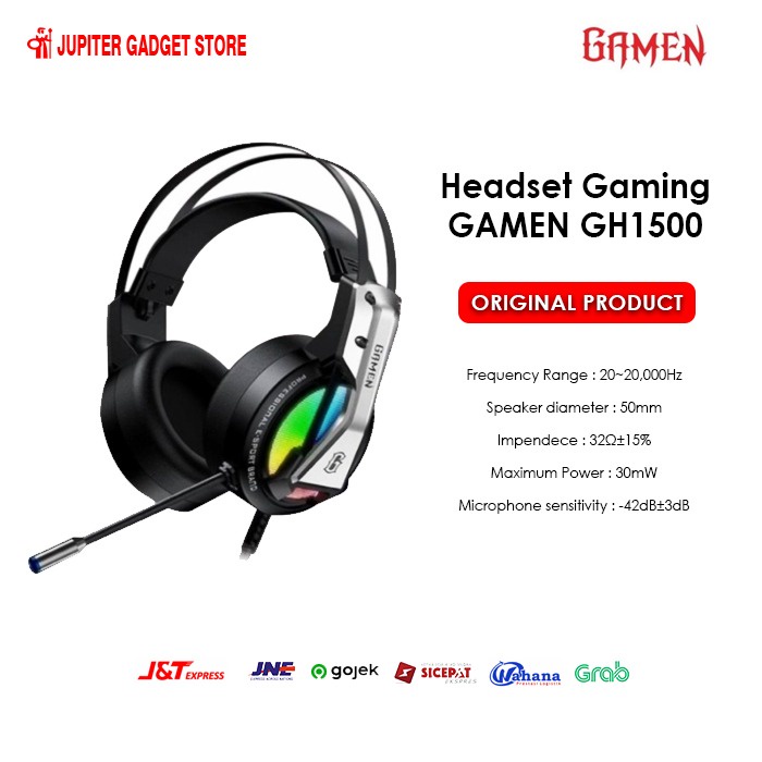 Headphone Gamen GH1500 RGB Light Braided Wired Gaming Headset