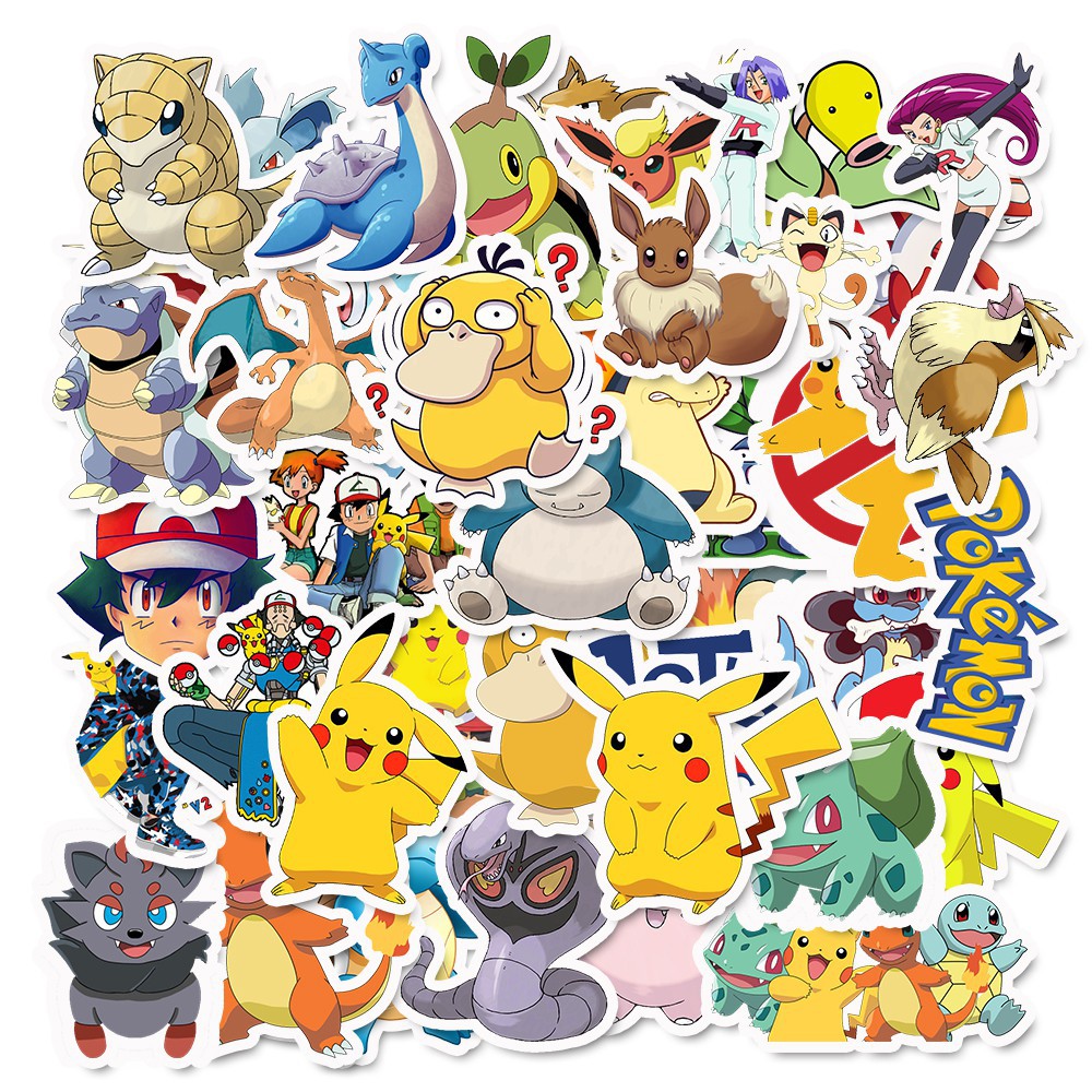 PO002 – Sticker / Stiker / Stationay /Alat Tulis Anime Manga Cosplay Jepang Pokemon Pikachu