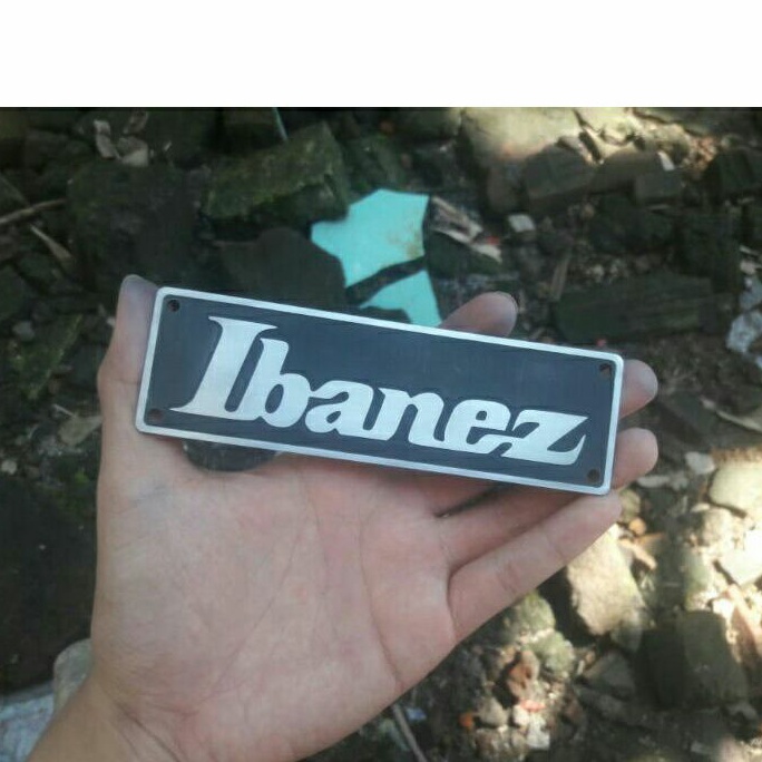 emblem custom gitar ibanez bahan alumunium tebal 2mm