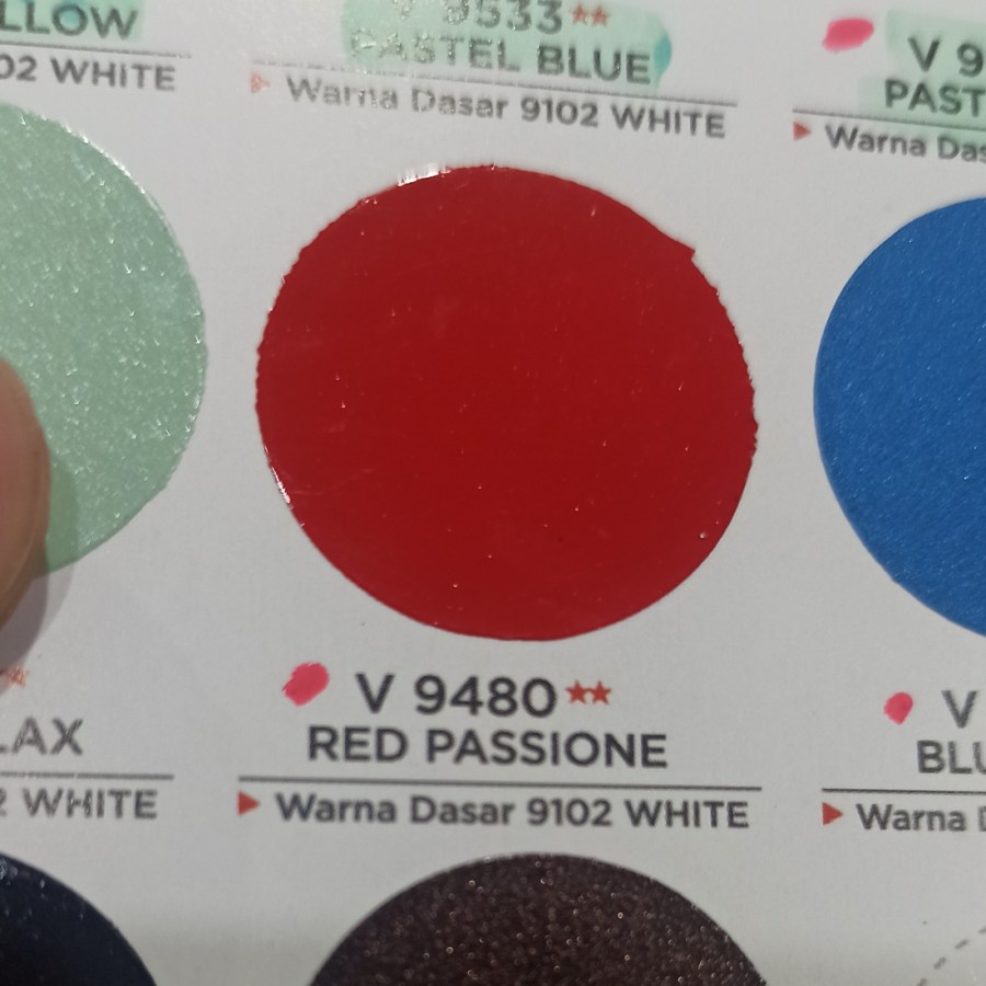 DITON PREMIUM ** V 9480 RED PASSIONE VESPA Merah Cat Semprot Pylox Pilox