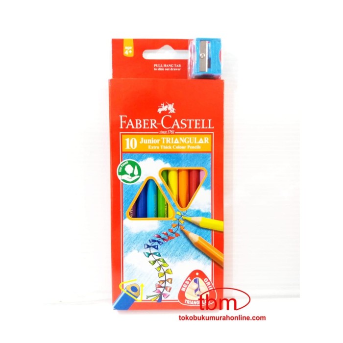 

FABER CASTELL 10 JUNIOR TRIANGULAR / PENSIL WARNA SEGITIGA FABER