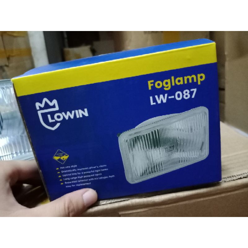 Batok Lampu / Cangkang Fog lamp Mobil Segi Kecil Lowin LW-087