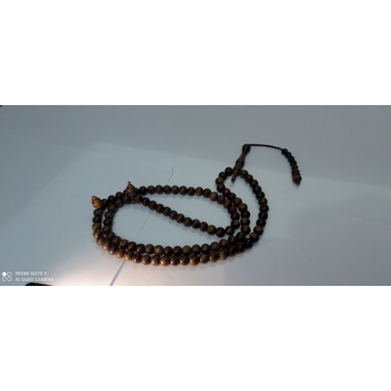 Tasbih Gaharu Wangi / Tasbih Kayu Gaharu Kalimantan Asli / Tasbih 99 / Tasbeh Gaharu hitam 8mm