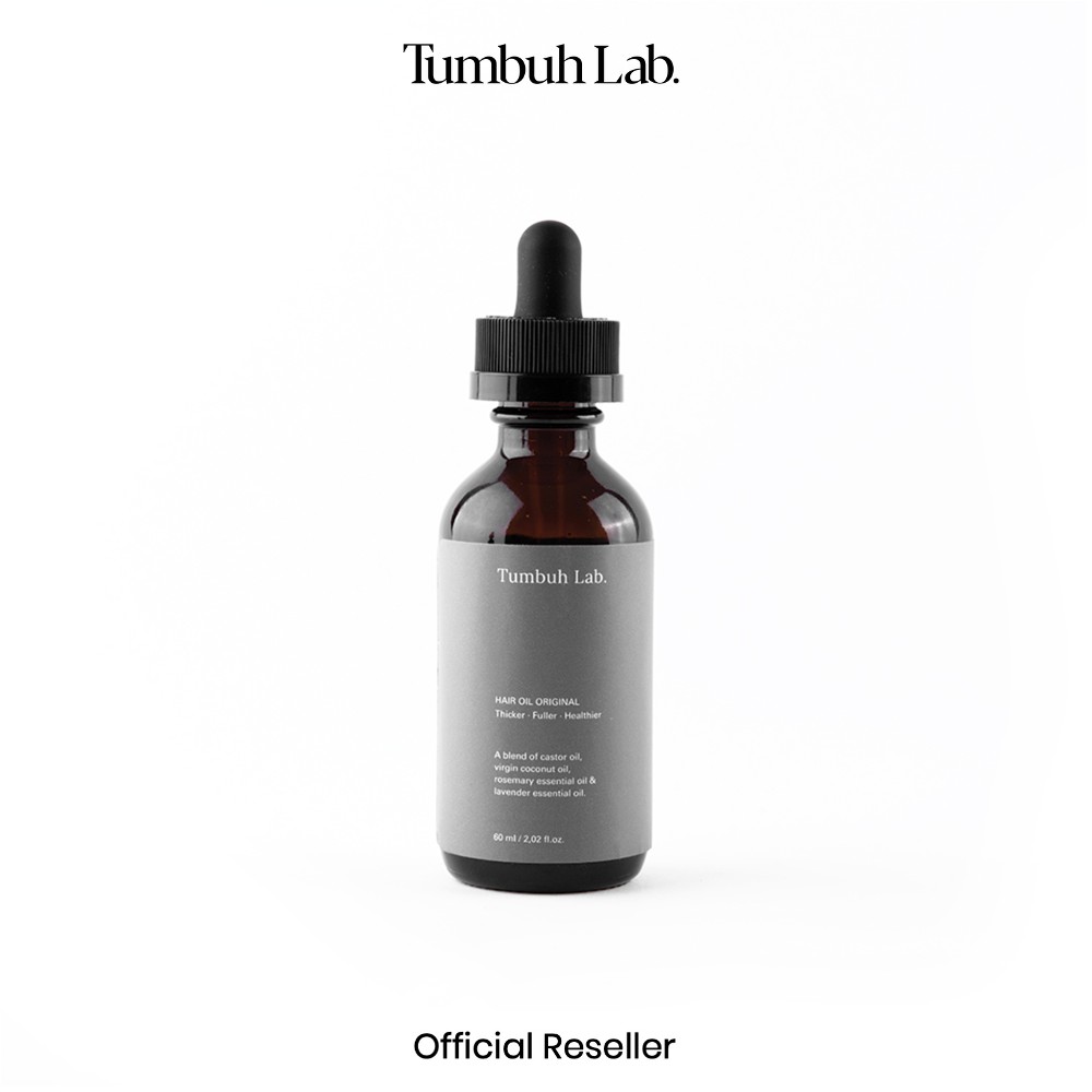Tumbuh Lab Hair Oil, Solusi Rambut Rontok, Berketombe, dan Masalah Rambut Lainnya (Produk Original)-Original