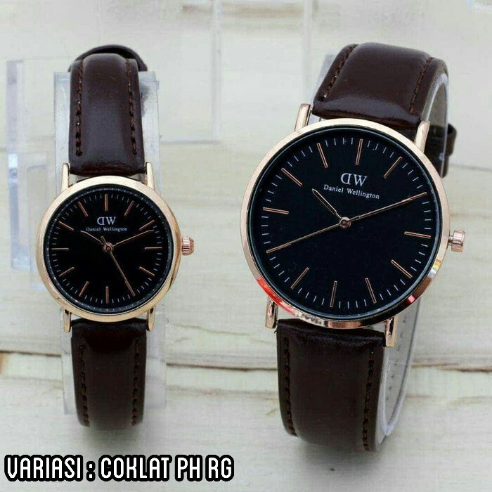 JAM TANGAN COUPLE DW POLOS KULIT DW003 JAM TANGAN MURAH