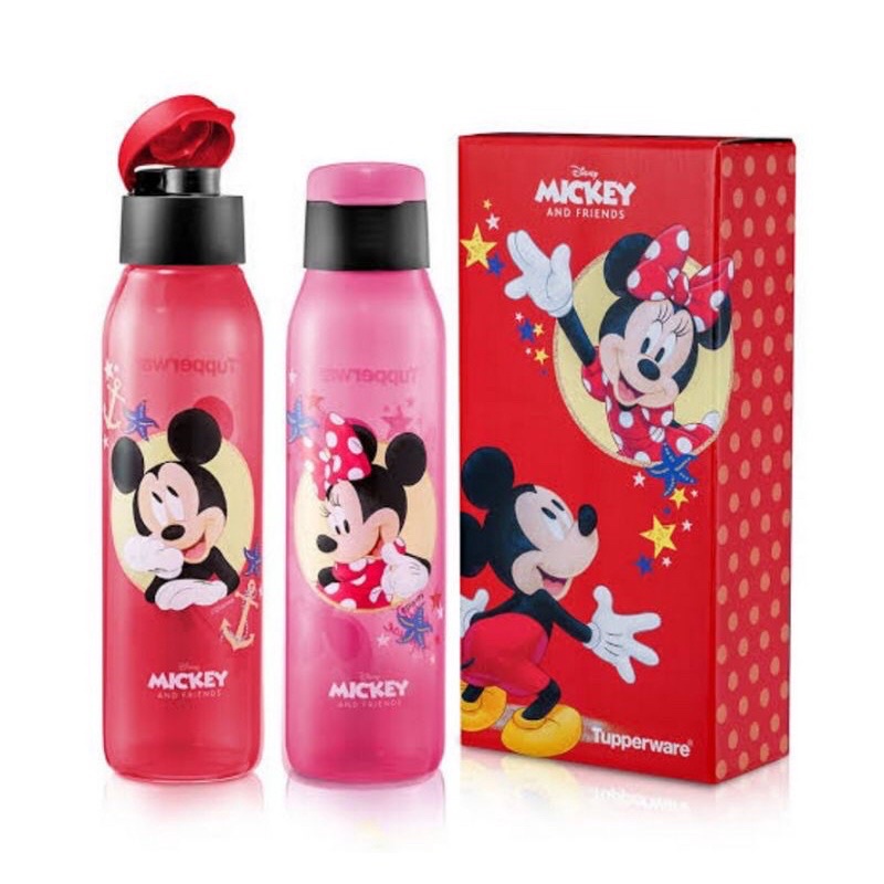 ✅ Tupperware Eco Bottle Mickey / Minnie botol 500ml ( Botol Minum Mickey Mouse ) / botol minum micke