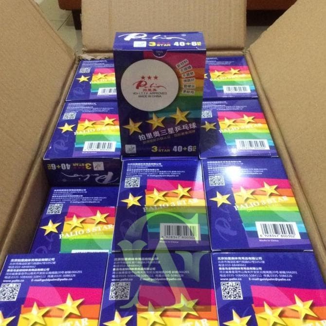 Bola Pingpong Palio 40+ 3-Star Tanpa Sambungan ORIGINAL Harga GROSIR
