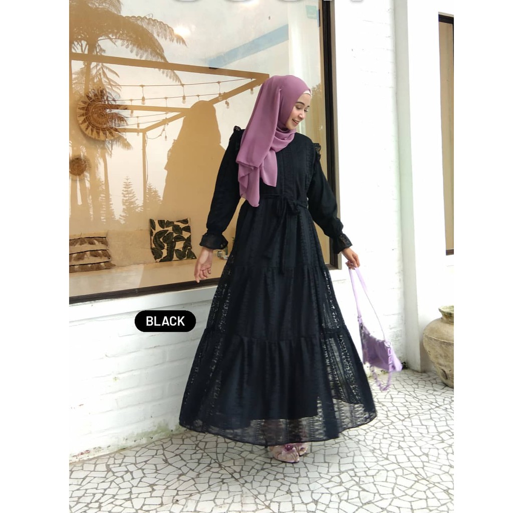 Maraya Brukat Dress Jumbo/Dress Brukat Jumbo Ld 110/Dress Jumbo/Gamis Brukat Jumbo/Dress Pesta Jumbo