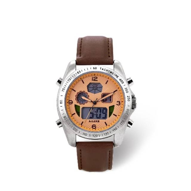 JAM TANGAN PRIA ALIVE BROWN HIBIKI GPU555B7 ORIGINAL SOPHIE PARIS