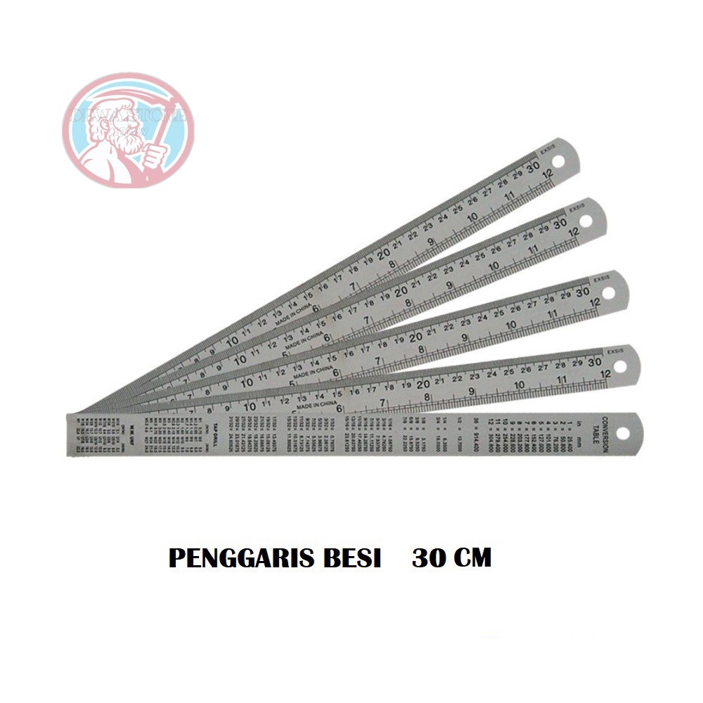 

Penggaris Besi Stainless Steel Tebal 30 cm / Garisan / Ruler / Mistar Besi / Penggaris Stainless 30 cm