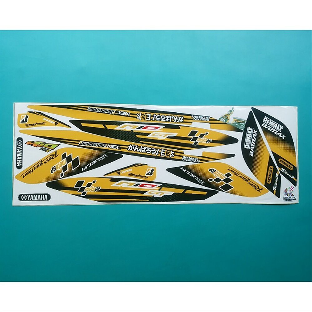 Variasi Striping motor mio gt variasi moto gp kuning