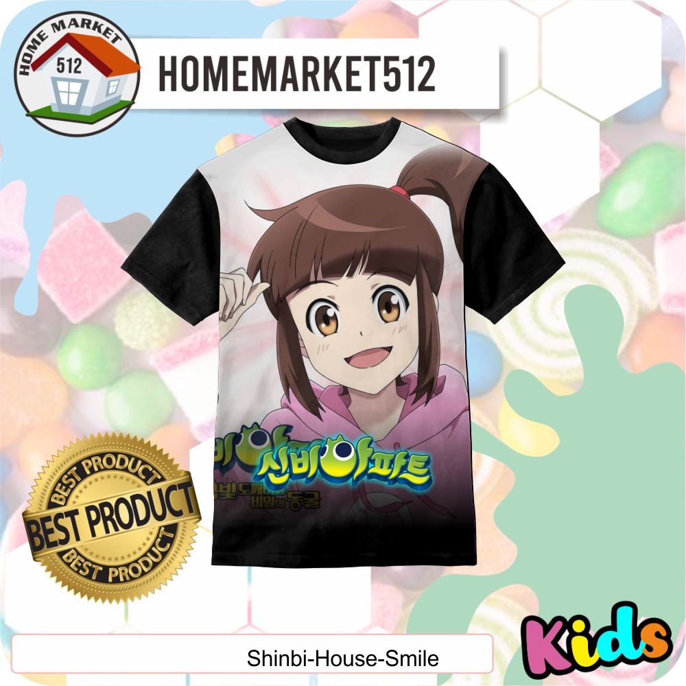 Kaos Anak Shinbi House Smile Kaos Anak Laki-Laki Dan Perempuan | HOMEMARKET512-0