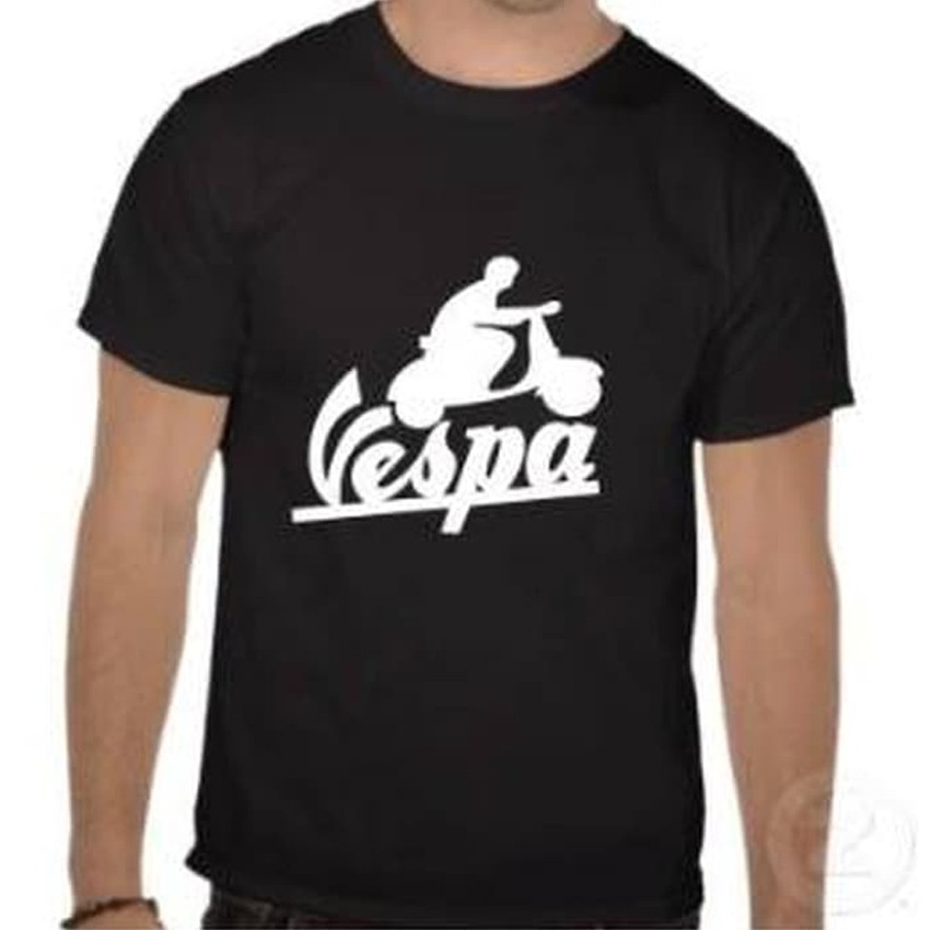 Kaos Distro Vespa UK White - Black Premium