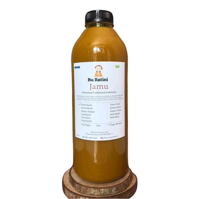 

Jamu Bu Ratini Jamu kunyit asem/Beras kencur/Empon empon/Jamu sirih/1L