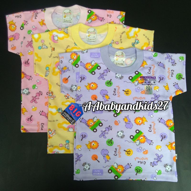 NEW PRODUCT SALE!!! Rimoshi Kaos Oblong Bayi Full Print Bahan Lembut dan SNI Ukuran S M L Xl