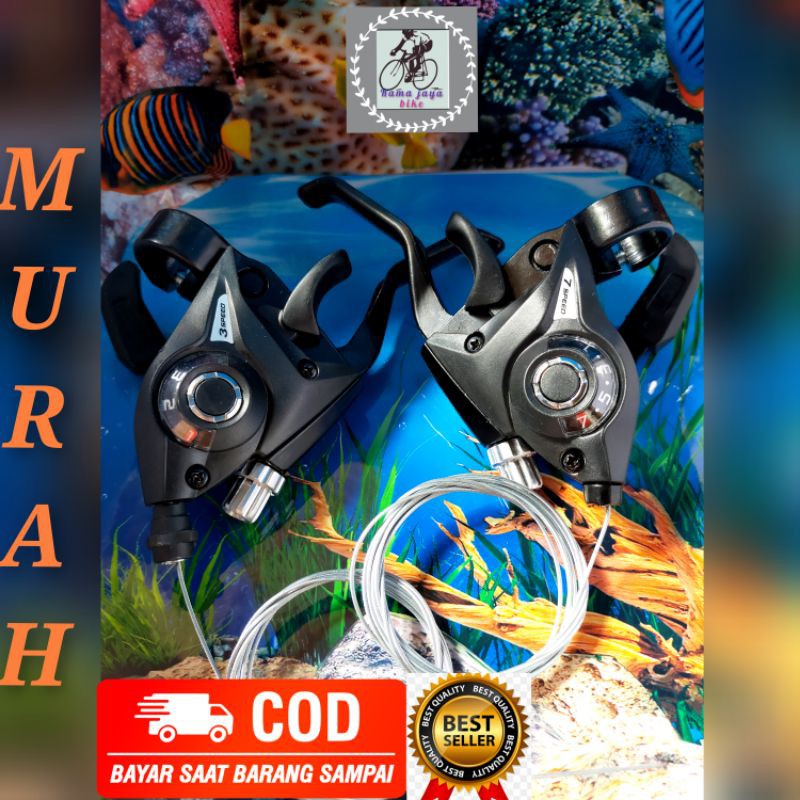 shifter sepeda MTB 3x7 speed shifter 21speed