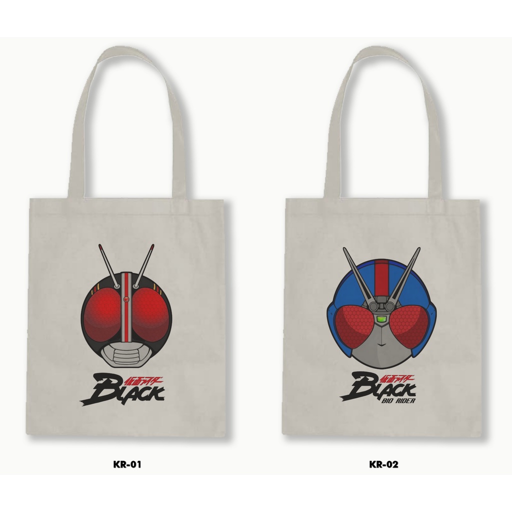 TOTE BAG BLACU - KAMEN RIDER BLACK / KSATRIA BAJA HITAM